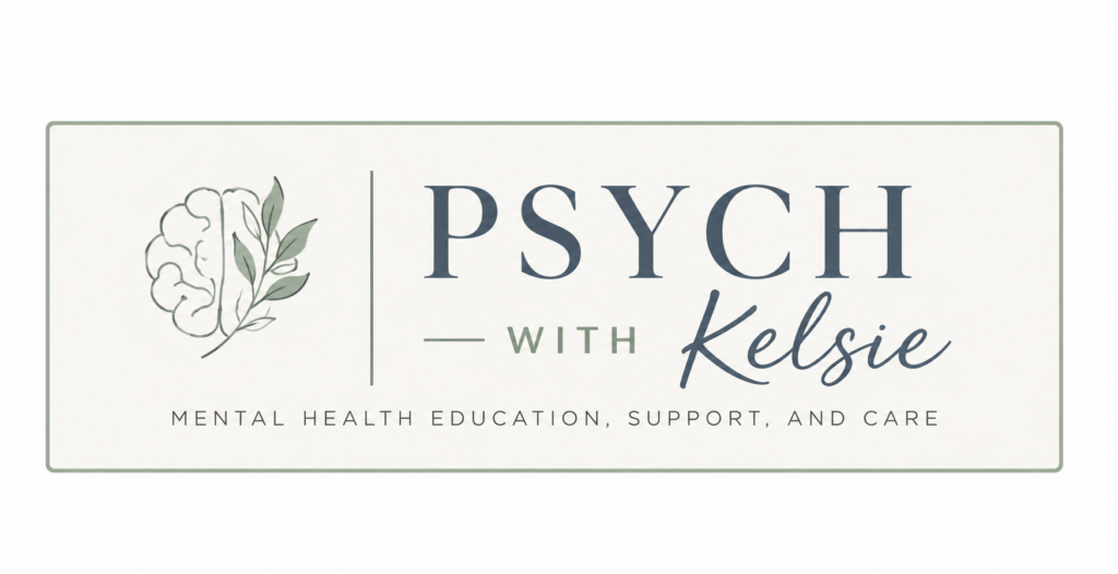 Welcome to Psych With Kelsie logo rectangle